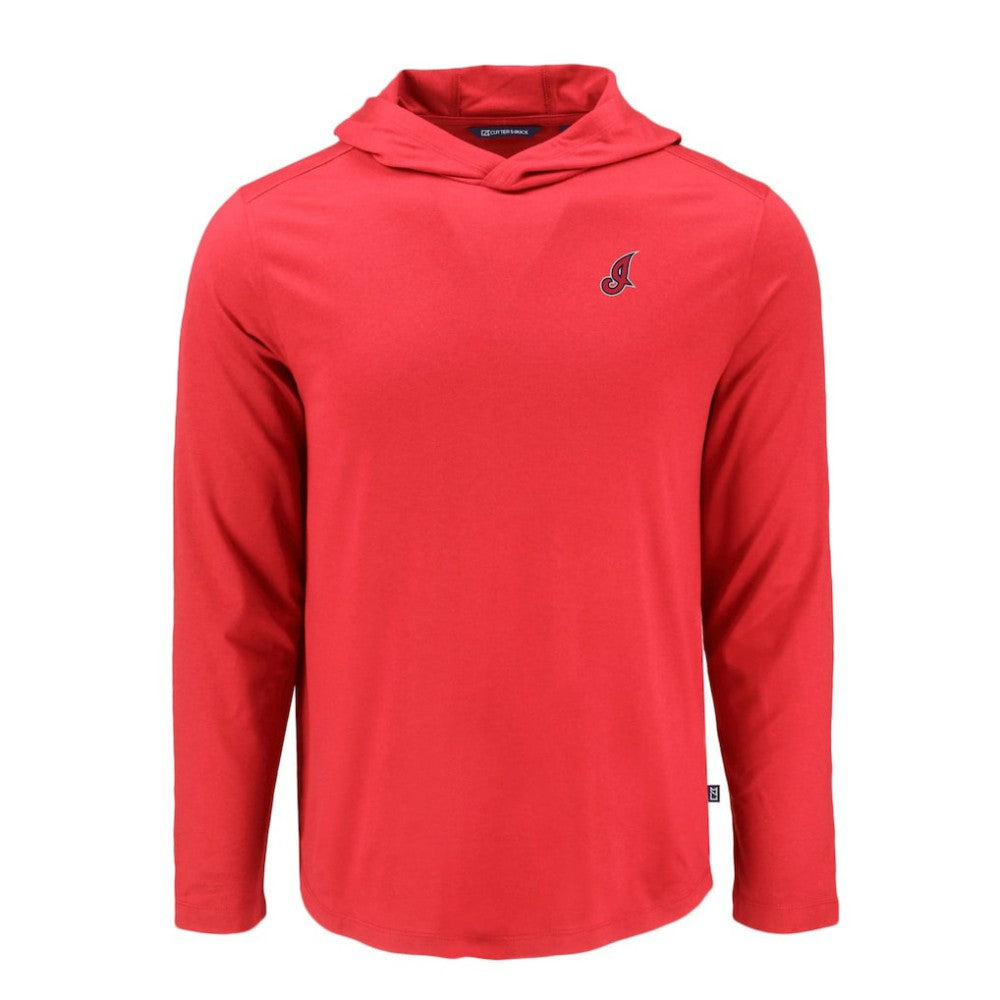 Cleveland Guardians Cutter & Buck Coastline Epic Comfort Recycled Eco Hoodie Long Sleeve T-Shirt - MLB