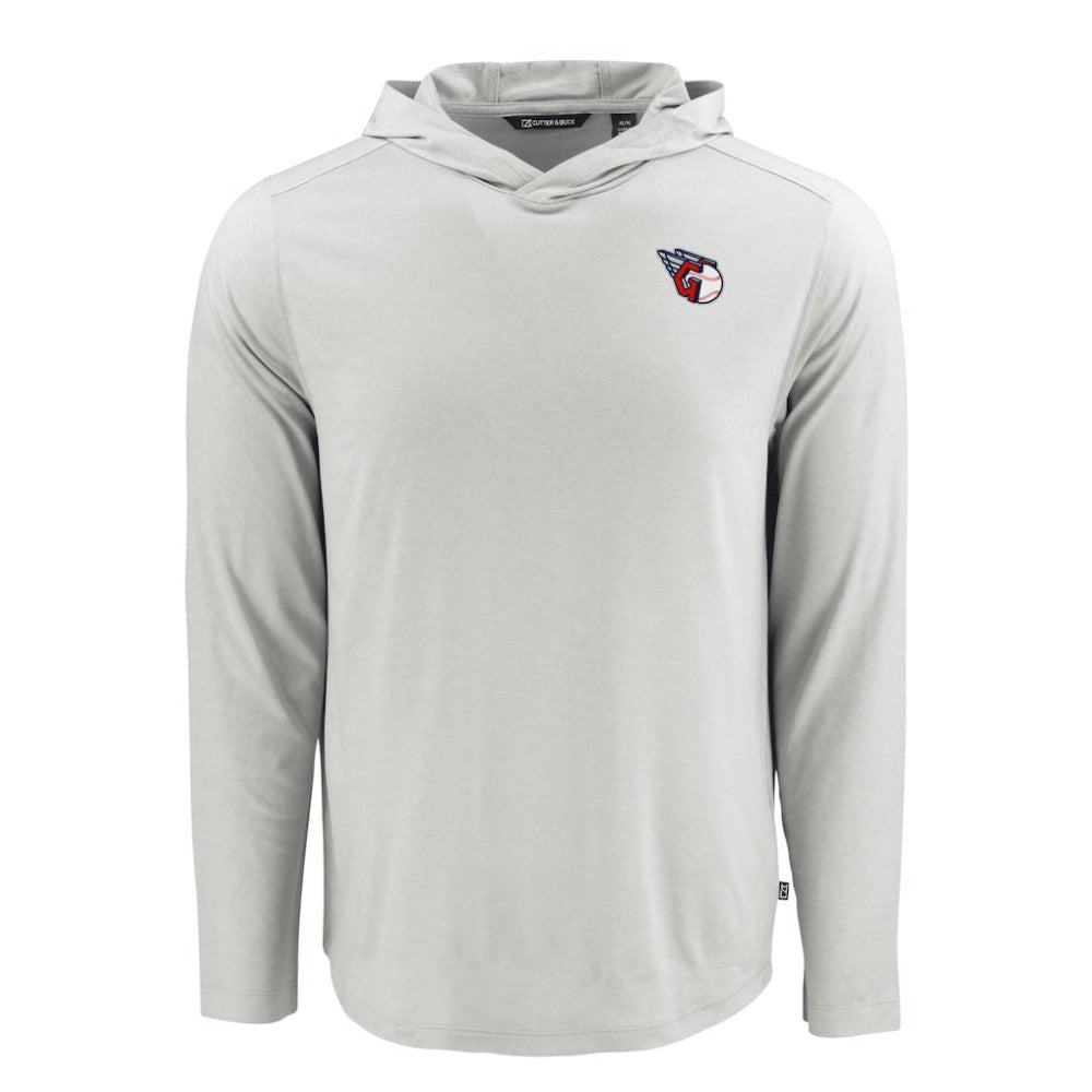 Cleveland Guardians Cutter & Buck Coastline Epic Comfort Recycled Eco Hoodie Long Sleeve T-Shirt - MLB