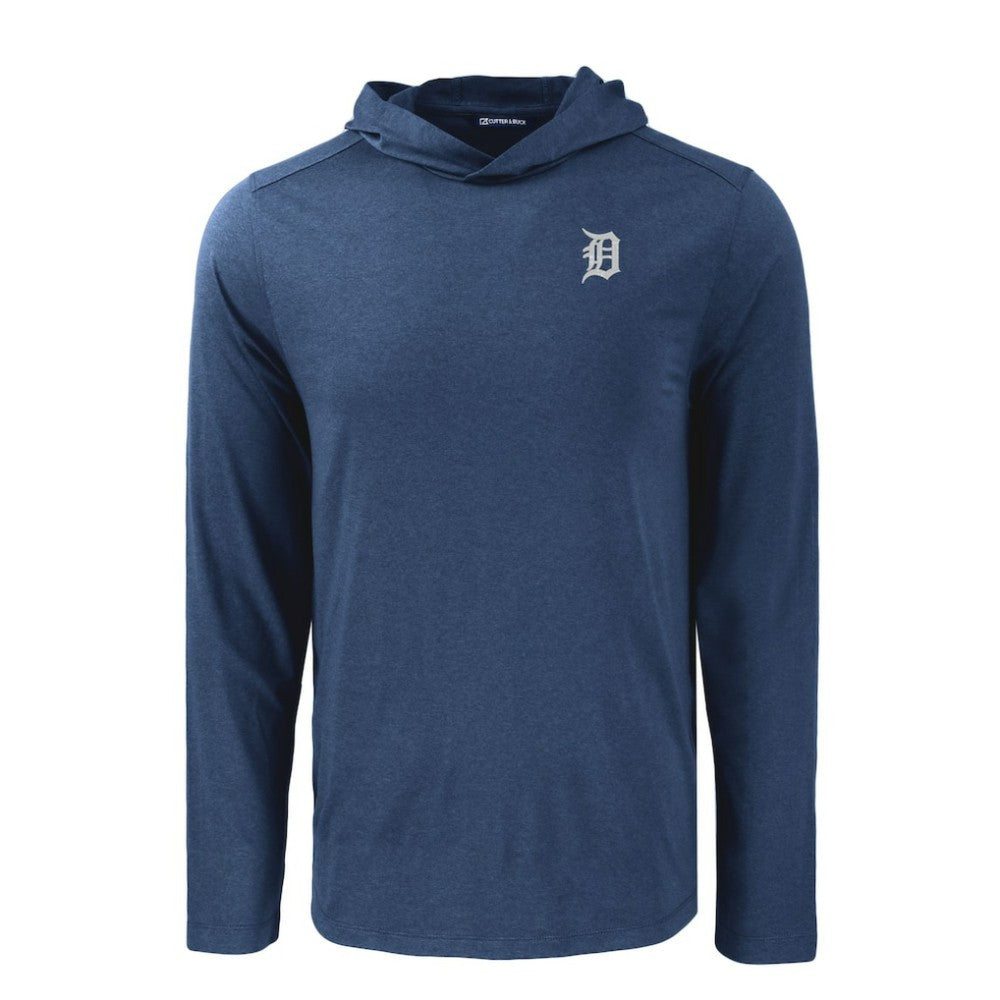 Detroit Tigers Cutter & Buck Coastline Epic Comfort Recycled Eco Hoodie Long Sleeve T-Shirt - MLB
