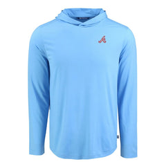 Atlanta Braves Cutter & Buck Coastline Epic Comfort Recycled Eco Hoodie Long Sleeve T-Shirt - MLB