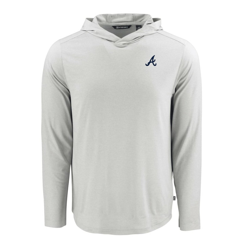 Atlanta Braves Cutter & Buck Coastline Epic Comfort Recycled Eco Hoodie Long Sleeve T-Shirt - MLB