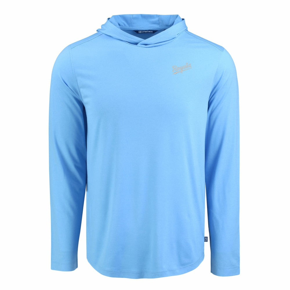 Kansas City Royals Cutter & Buck Coastline Epic Comfort Recycled Eco Hoodie Long Sleeve T-Shirt - MLB
