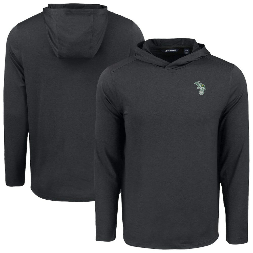Athletics Cutter & Buck Coastline Epic Comfort Recycled Eco Hoodie Long Sleeve T-Shirt - MLB