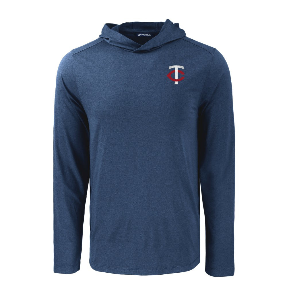 Minnesota Twins Cutter & Buck Coastline Epic Comfort Recycled Eco Hoodie Long Sleeve T-Shirt - MLB