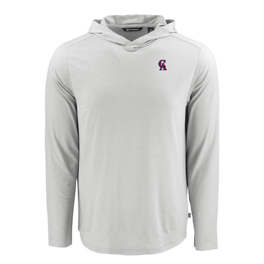 Los Angeles Angels Cutter & Buck Coastline Epic Comfort Recycled Eco Hoodie Long Sleeve T-Shirt - MLB
