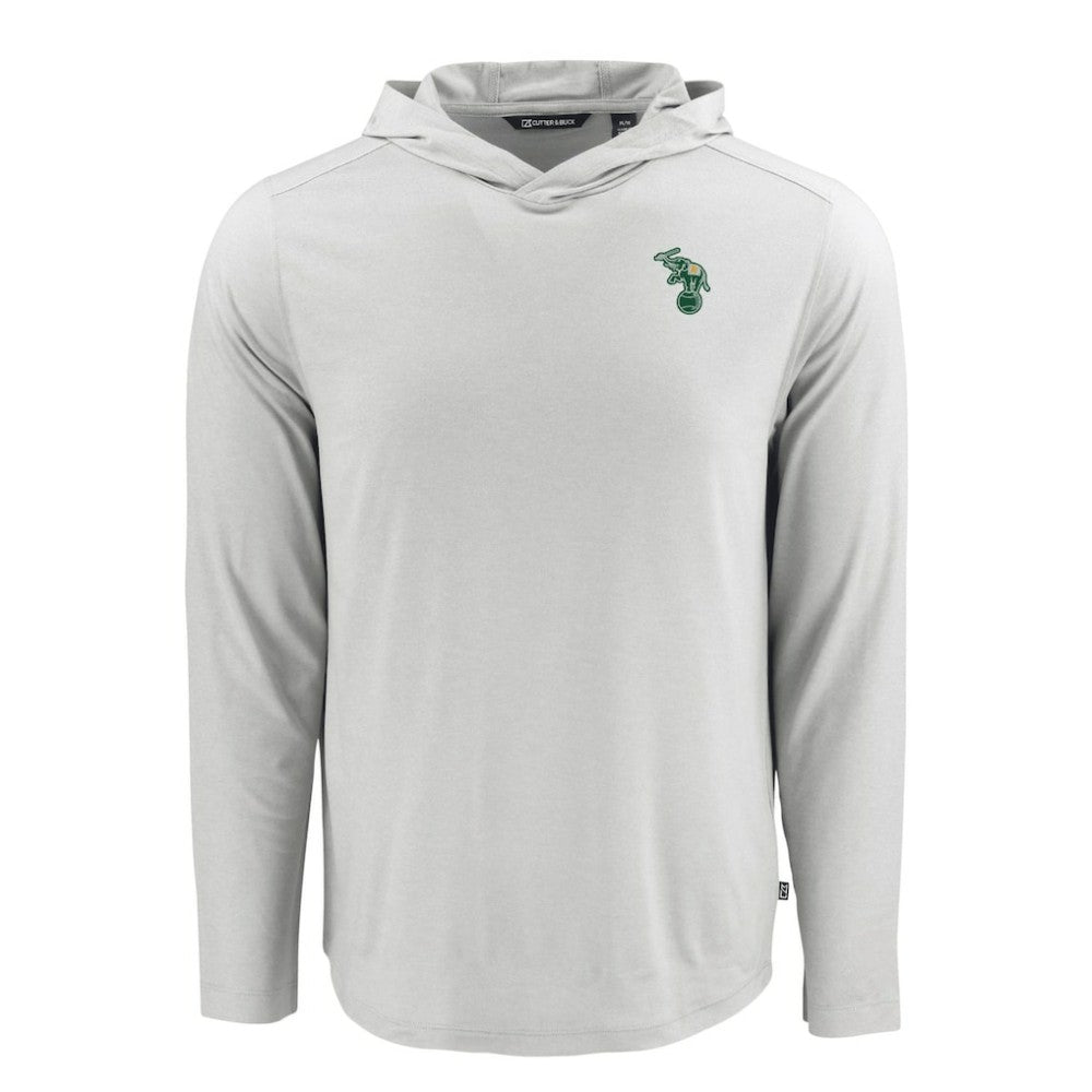 Athletics Cutter & Buck Coastline Epic Comfort Recycled Eco Hoodie Long Sleeve T-Shirt - MLB