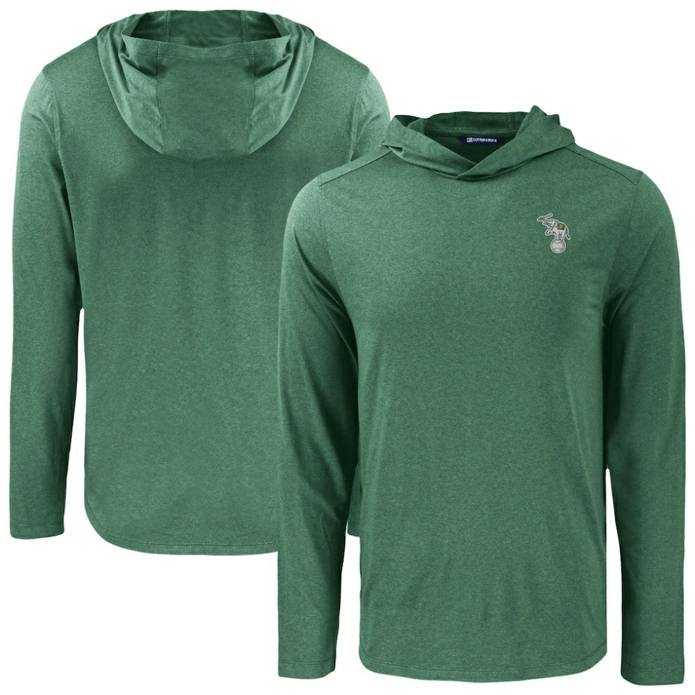 Athletics Cutter & Buck Coastline Epic Comfort Recycled Eco Hoodie Long Sleeve T-Shirt - MLB