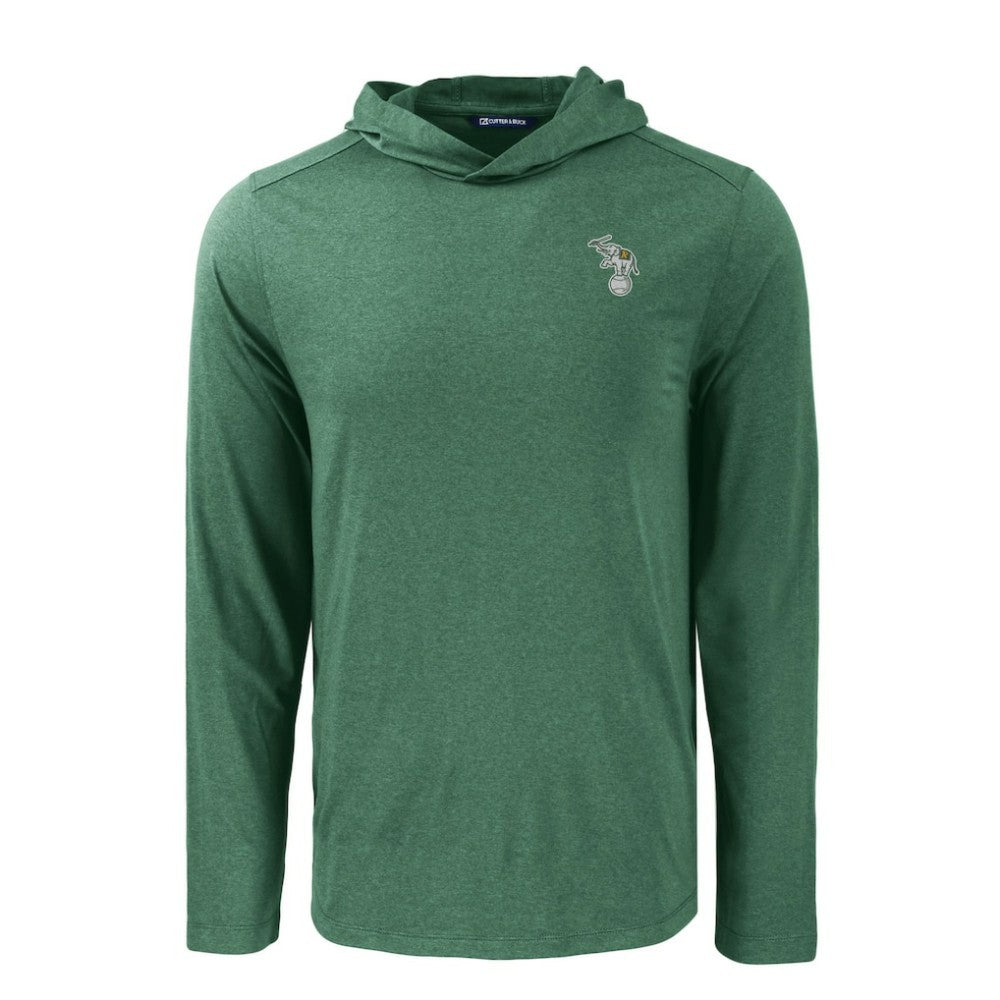 Athletics Cutter & Buck Coastline Epic Comfort Recycled Eco Hoodie Long Sleeve T-Shirt - MLB