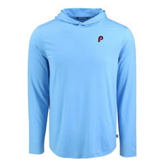 Philadelphia Phillies Cutter & Buck Coastline Epic Comfort Recycled Eco Hoodie Long Sleeve T-Shirt - MLB