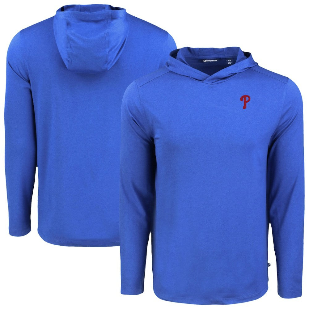 Philadelphia Phillies Cutter & Buck Coastline Epic Comfort Recycled Eco Hoodie Long Sleeve T-Shirt - MLB