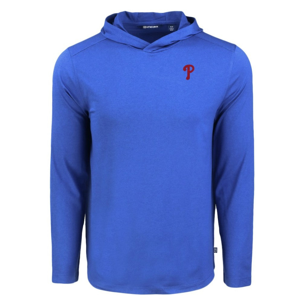 Philadelphia Phillies Cutter & Buck Coastline Epic Comfort Recycled Eco Hoodie Long Sleeve T-Shirt - MLB