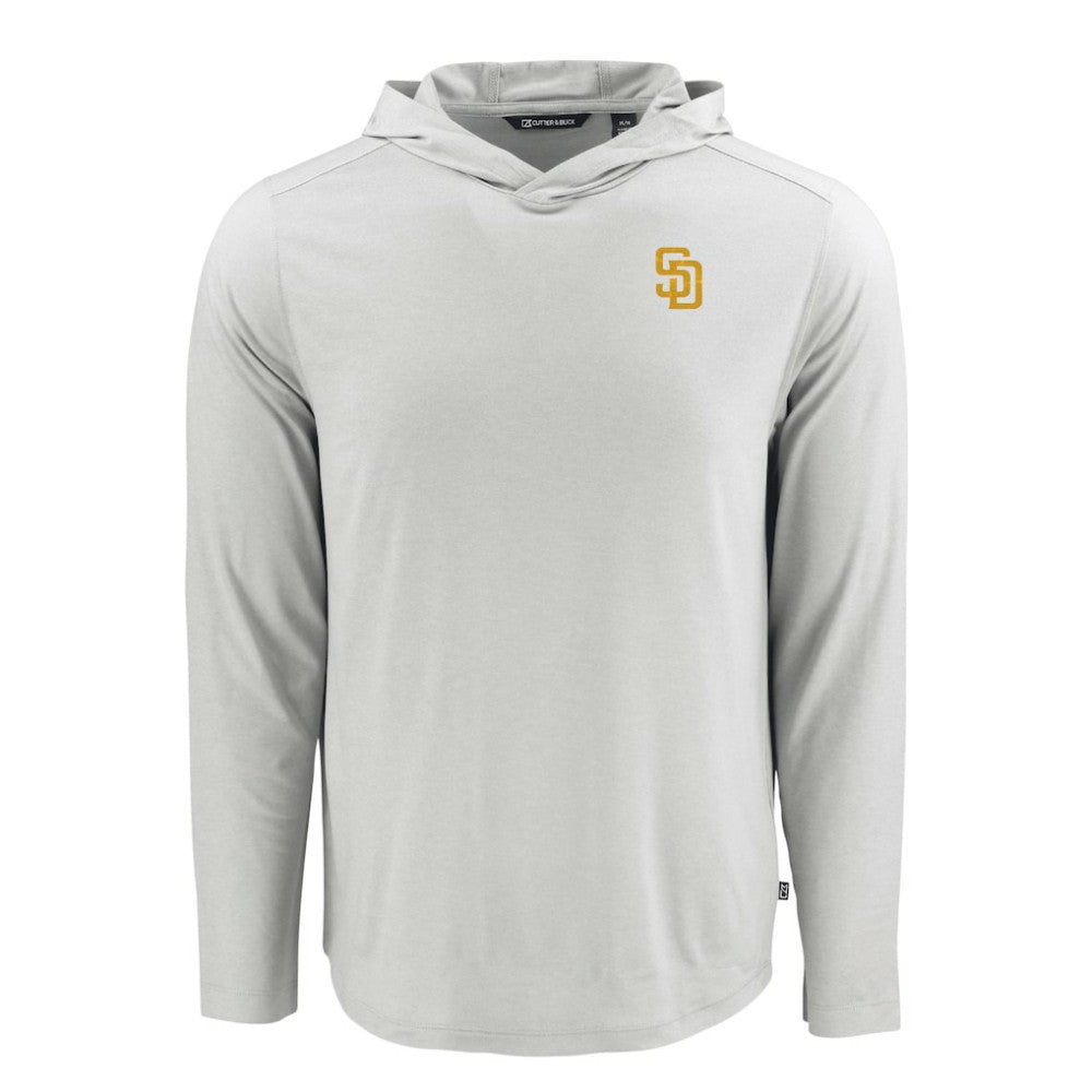 San Diego Padres Cutter & Buck Coastline Epic Comfort Recycled Eco Hoodie Long Sleeve T-Shirt - MLB