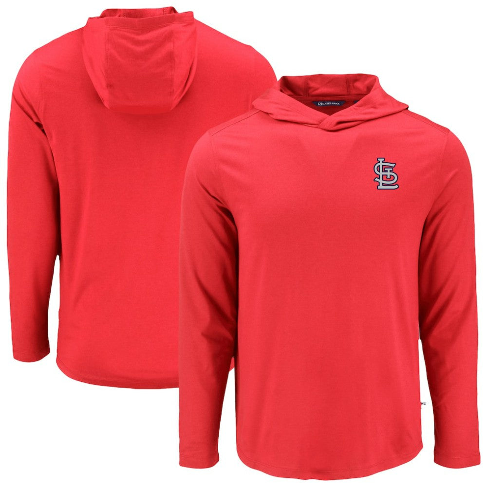 St. Louis Cardinals Cutter & Buck Coastline Epic Comfort Recycled Eco Hoodie Long Sleeve T-Shirt - MLB