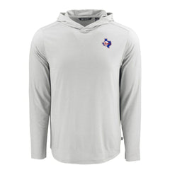 Texas Rangers Cutter & Buck Coastline Epic Comfort Recycled Eco Hoodie Long Sleeve T-Shirt - MLB