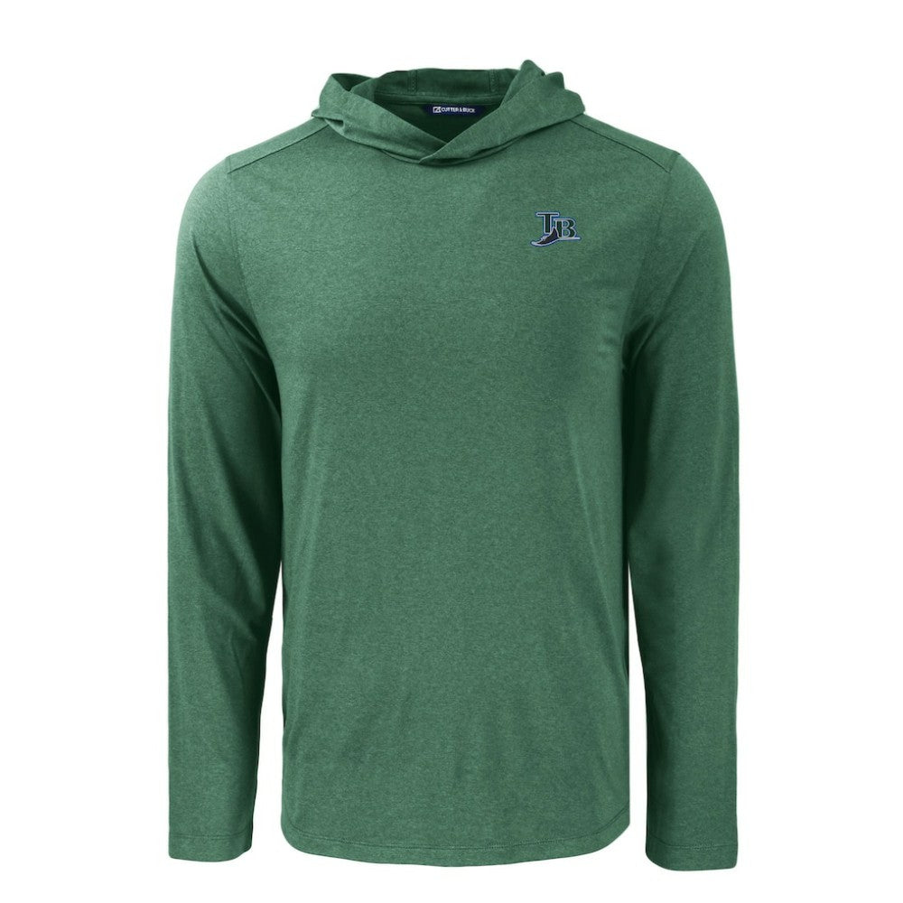 Tampa Bay Rays Cutter & Buck Coastline Epic Comfort Recycled Eco Hoodie Long Sleeve T-Shirt - MLB