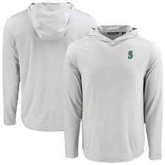 Seattle Mariners Cutter & Buck Coastline Epic Comfort Recycled Eco Hoodie Long Sleeve T-Shirt - MLB