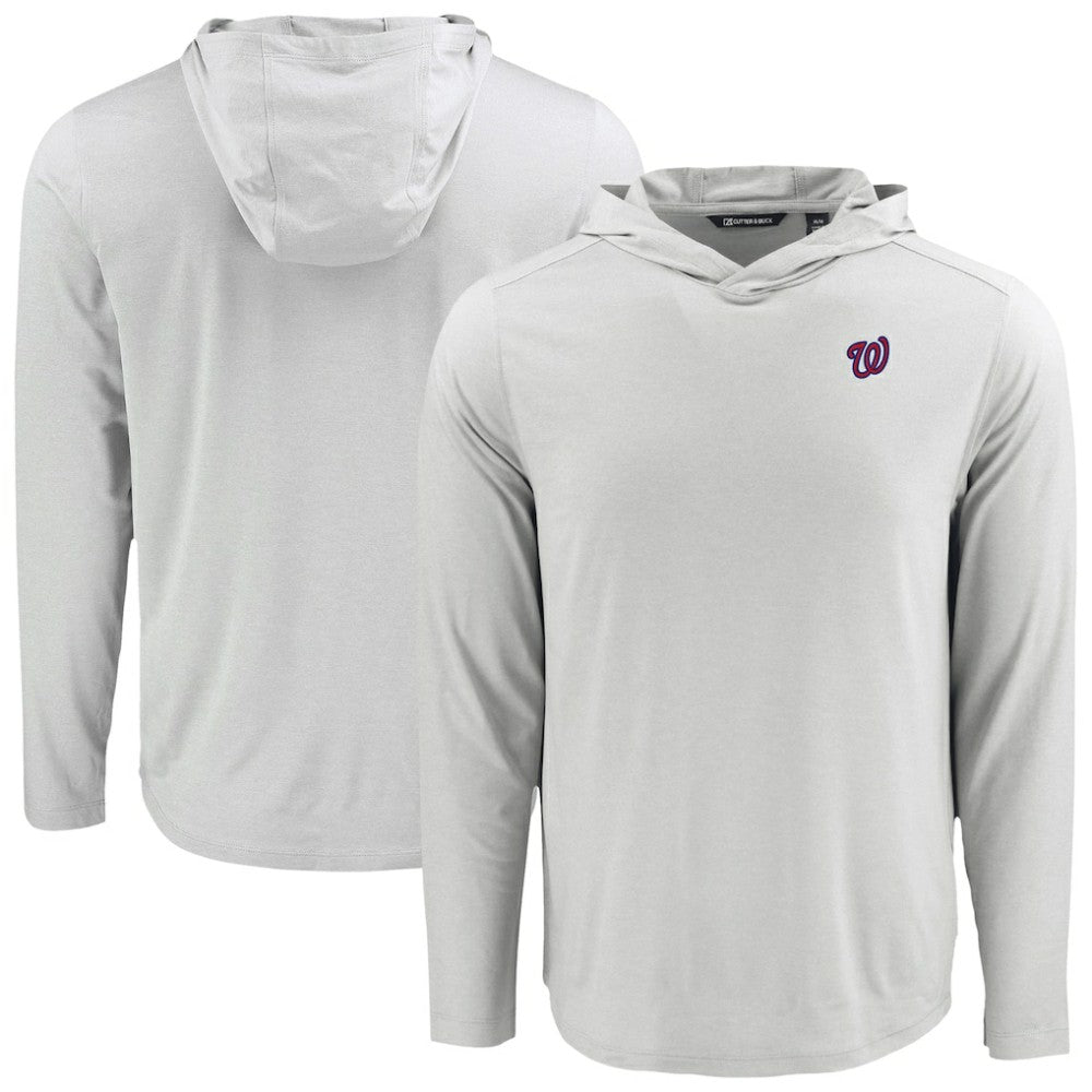 Washington Nationals Cutter & Buck Coastline Epic Comfort Recycled Eco Hoodie Long Sleeve T-Shirt - MLB
