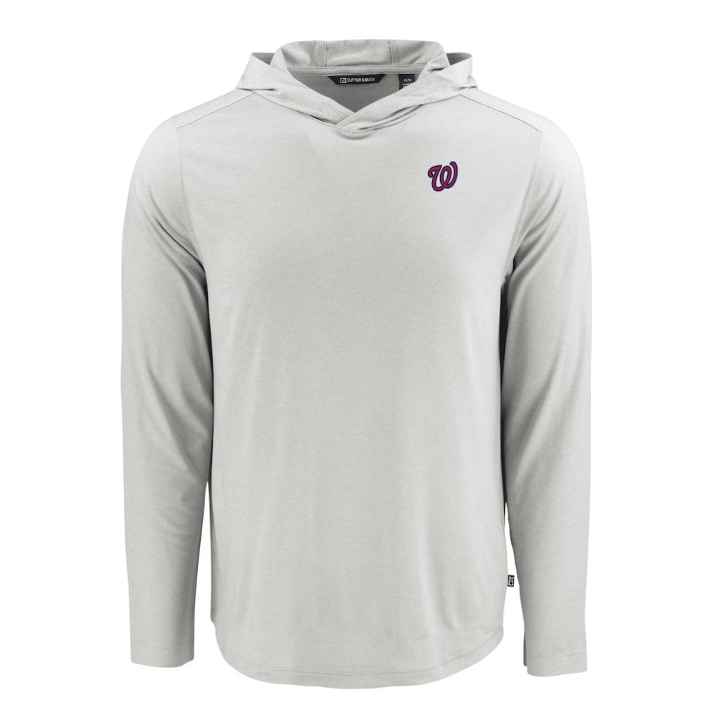 Washington Nationals Cutter & Buck Coastline Epic Comfort Recycled Eco Hoodie Long Sleeve T-Shirt - MLB