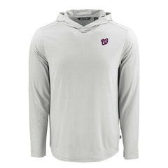 Washington Nationals Cutter & Buck Coastline Epic Comfort Recycled Eco Hoodie Long Sleeve T-Shirt - MLB