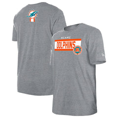 Miami Dolphins New Era 3rd Down High Density Print T-Shirt Gray | NFL