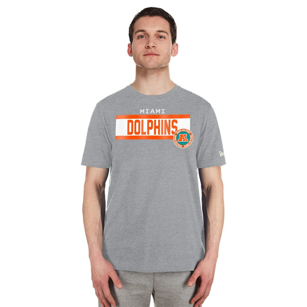 Miami Dolphins New Era 3rd Down High Density Print T-Shirt Gray | NFL