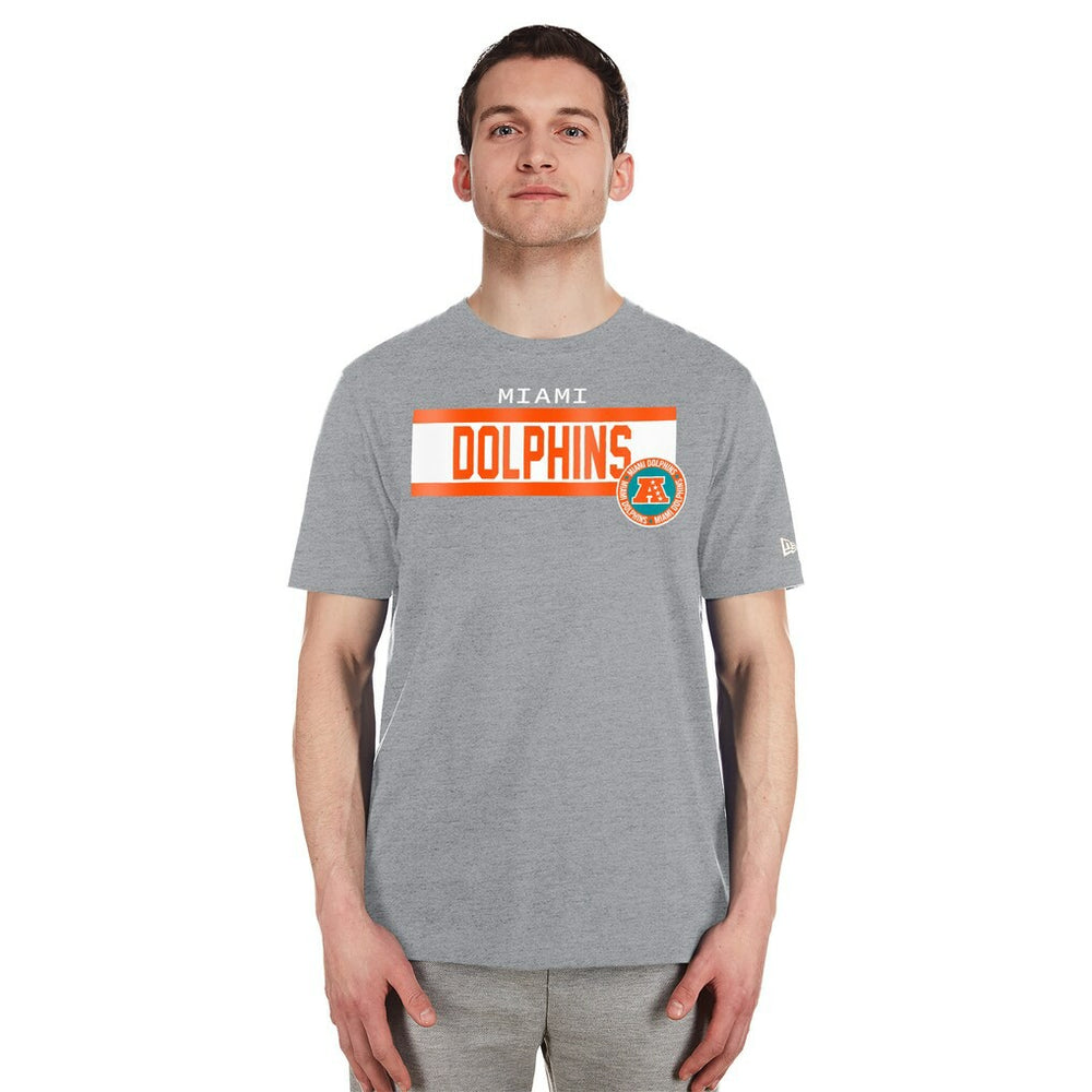 Miami Dolphins New Era 3rd Down High Density Print T-Shirt Gray | NFL