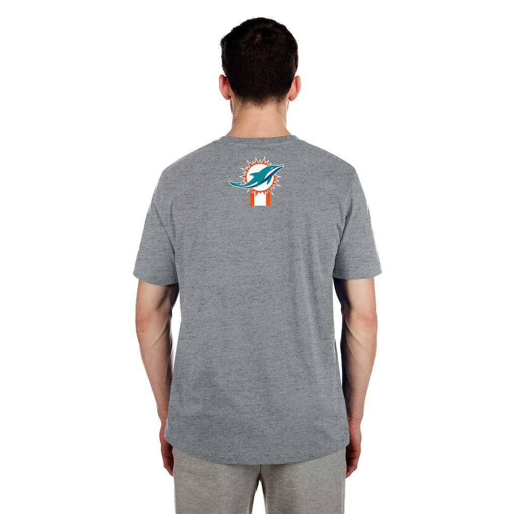 Miami Dolphins New Era 3rd Down High Density Print T-Shirt Gray | NFL
