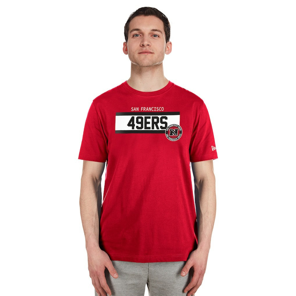 San Francisco 49ers New Era 3rd Down High Density Print T-Shirt Scarlet | NFL
