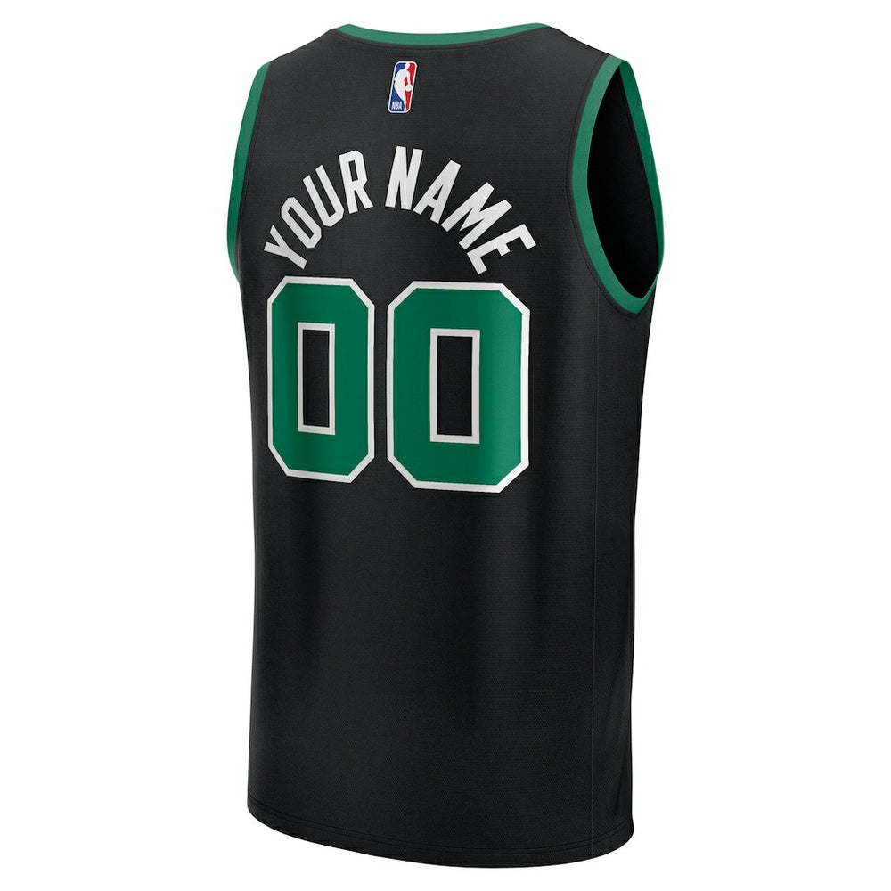 Boston Celtics Fast Break Custom Jersey Statement Edition Black - NBA
