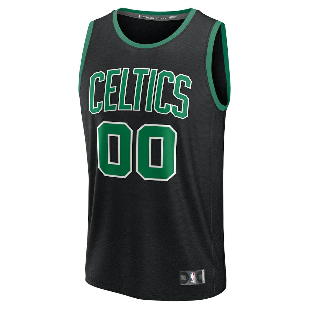 Boston Celtics Youth Fast Break Custom Replica Jersey Black Statement Edition - NBA
