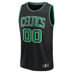 Boston Celtics Youth Fast Break Custom Replica Jersey Black Statement Edition - NBA
