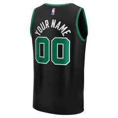 Boston Celtics Youth Fast Break Custom Replica Jersey Black Statement Edition - NBA