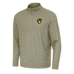 Milwaukee Brewers Antigua Subtle Quarter-Zip Sweatshirt - MLB