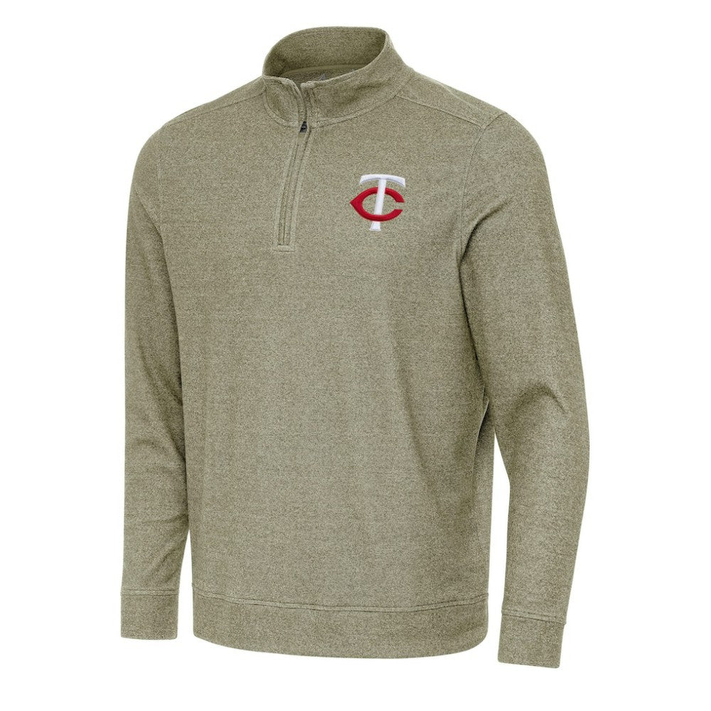 Minnesota Twins Antigua Subtle Quarter-Zip Sweatshirt - MLB