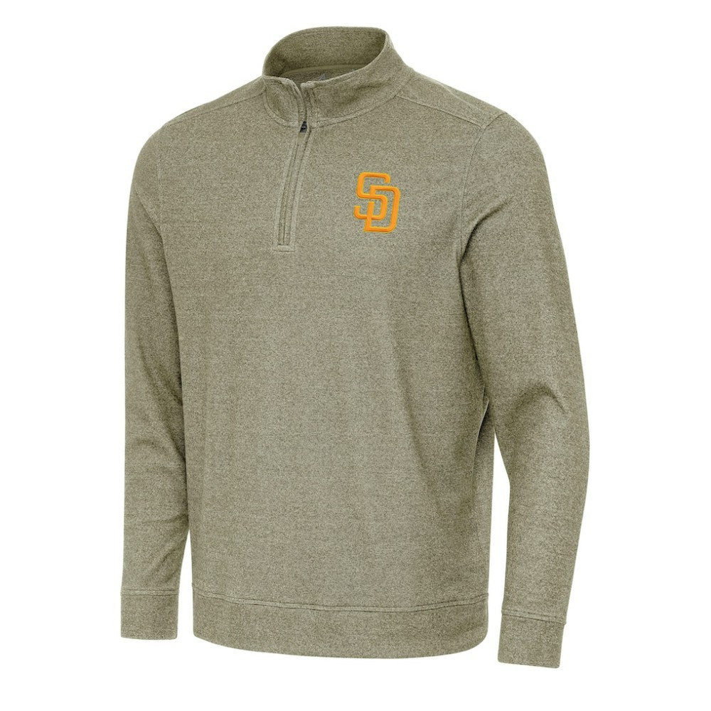 San Diego Padres Antigua Subtle Quarter-Zip Sweatshirt - MLB