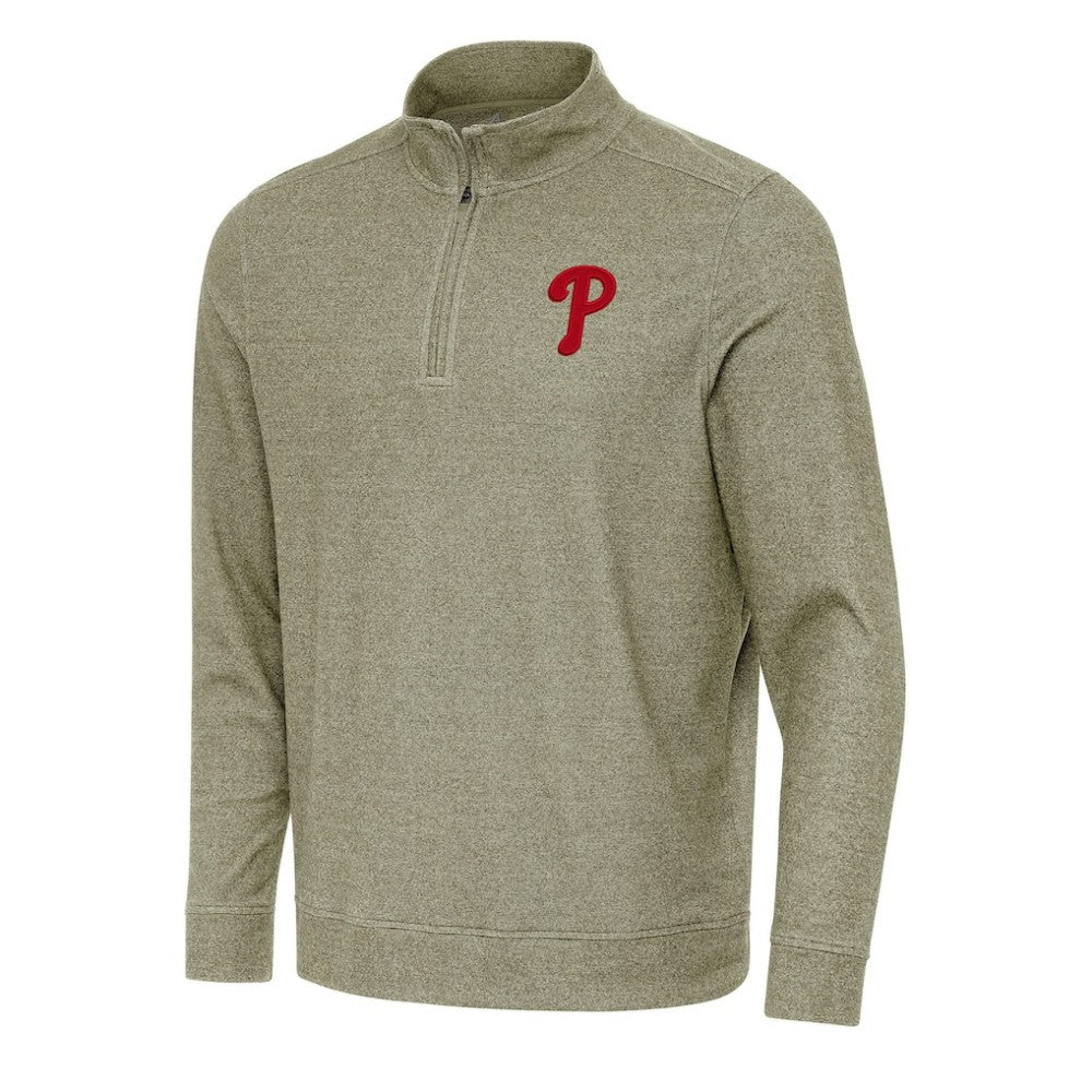 Philadelphia Phillies Antigua Subtle Quarter-Zip Sweatshirt - MLB
