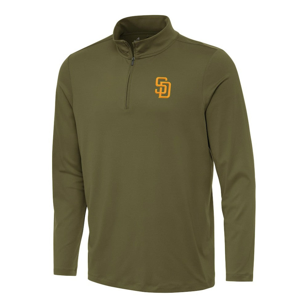 San Diego Padres Antigua Reprocess Quarter-Zip Top - MLB