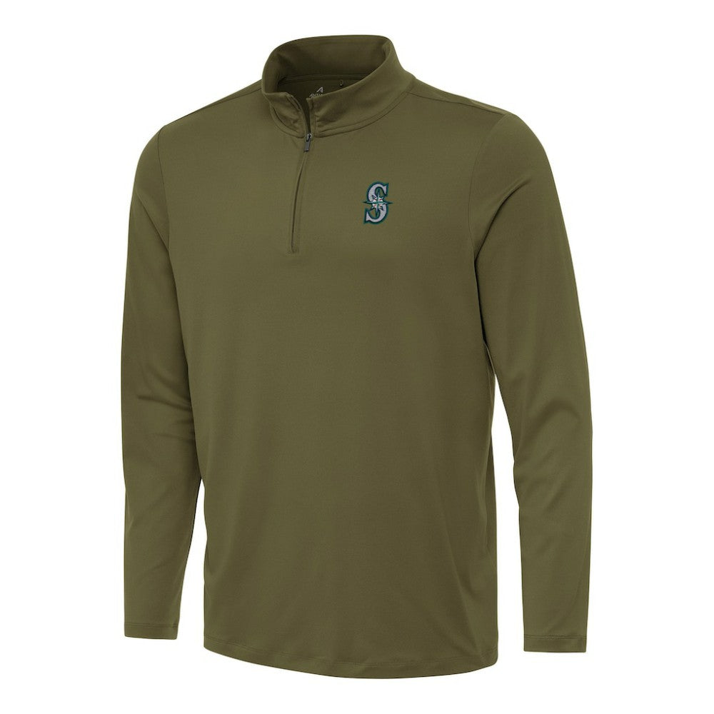 Seattle Mariners Antigua Reprocess Quarter-Zip Top - MLB