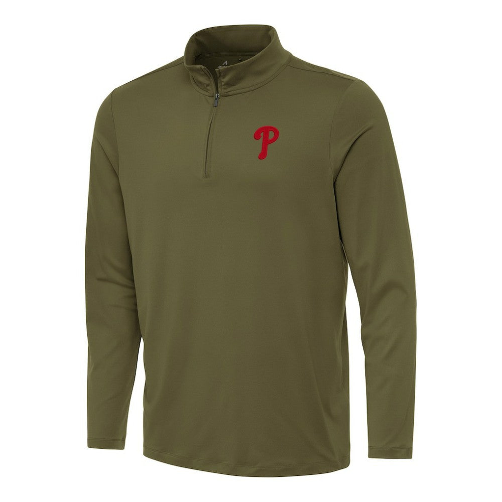 Philadelphia Phillies Antigua Reprocess Quarter-Zip Top - MLB