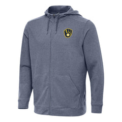 Milwaukee Brewers Antigua Effortless Full-Zip Hooded Jacket - MLB
