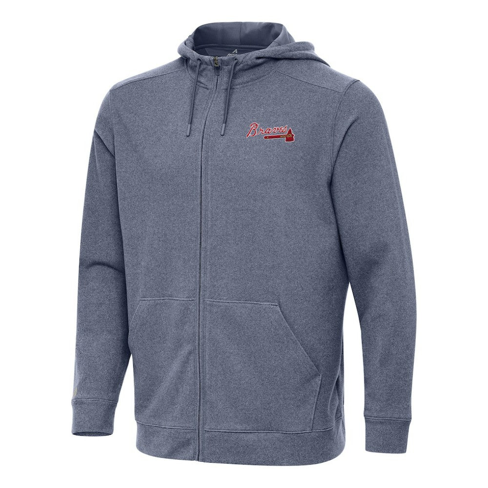 Atlanta Braves Antigua Effortless Full-Zip Hooded Jacket - MLB
