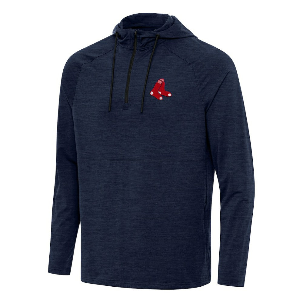 Boston Red Sox Antigua Spikes Quarter-Zip Pullover Hoodie - MLB