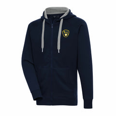 Milwaukee Brewers Antigua Big & Tall Victory Full-Zip Hoodie Jacket - MLB