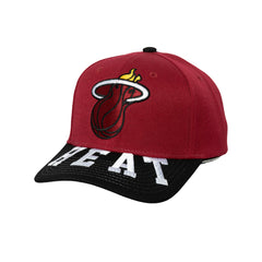 Miami Heat Underarch Two-Tone Pro Crown Snapback Hat Red/Black - NBA