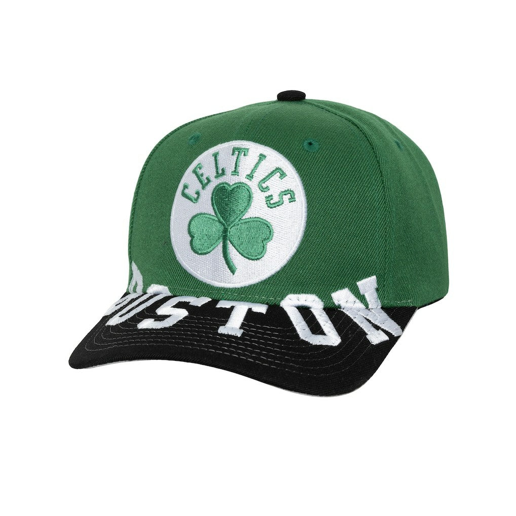 Boston Celtics Underarch Two-Tone Pro Crown Snapback Hat Kelly Green/Black - NBA