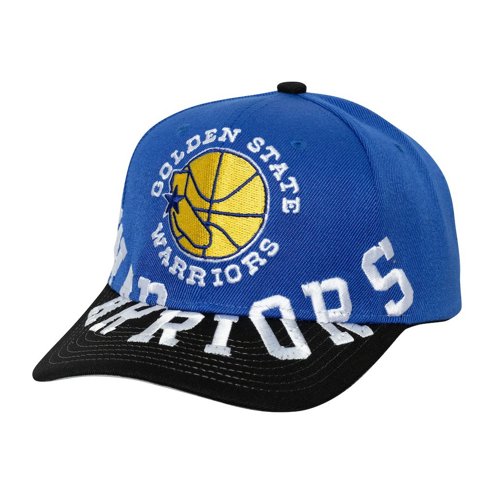 Golden State Warriors Underarch Two-Tone Pro Crown Snapback Hat Royal/Black - NBA