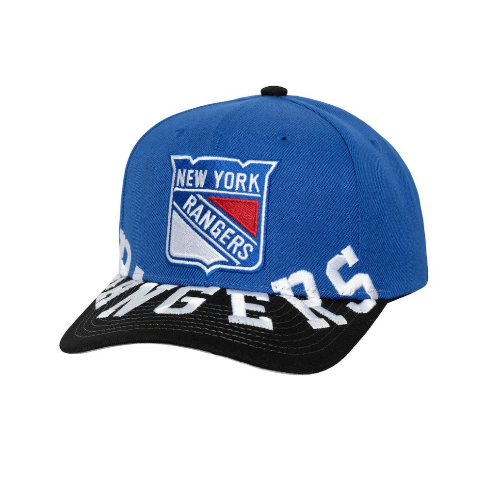 New York Rangers Mitchell & Ness Underarch Two-Tone Pro Crown Snapback Hat - Blue/Black - NHL