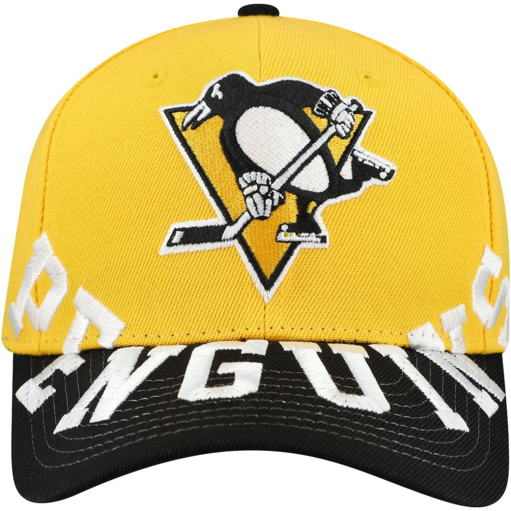 Pittsburgh Penguins Mitchell & Ness Underarch Two-Tone Pro Crown Snapback Hat - Gold/Black - NHL