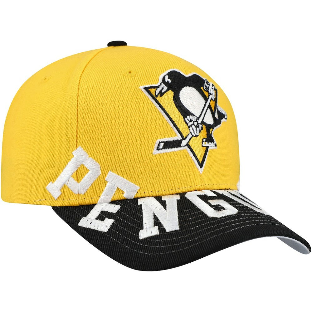 Pittsburgh Penguins Mitchell & Ness Underarch Two-Tone Pro Crown Snapback Hat - Gold/Black - NHL