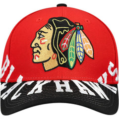 Chicago Blackhawks Mitchell & Ness Underarch Two-Tone Pro Crown Snapback Hat - Red/Black - NHL